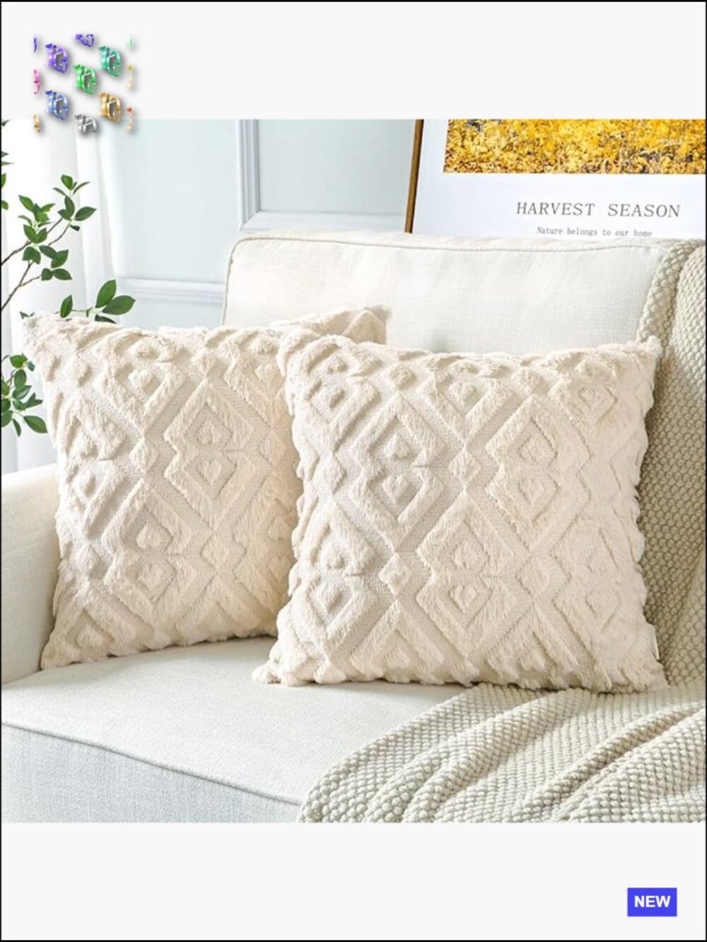 Luxury Plush Short Wool Velvet Throw Pillow Covers Set of 2 Soft Decorative